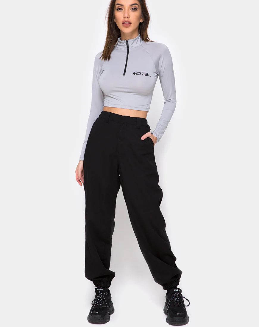 Jubie Cargo Trouser in Black Drill - Awmao