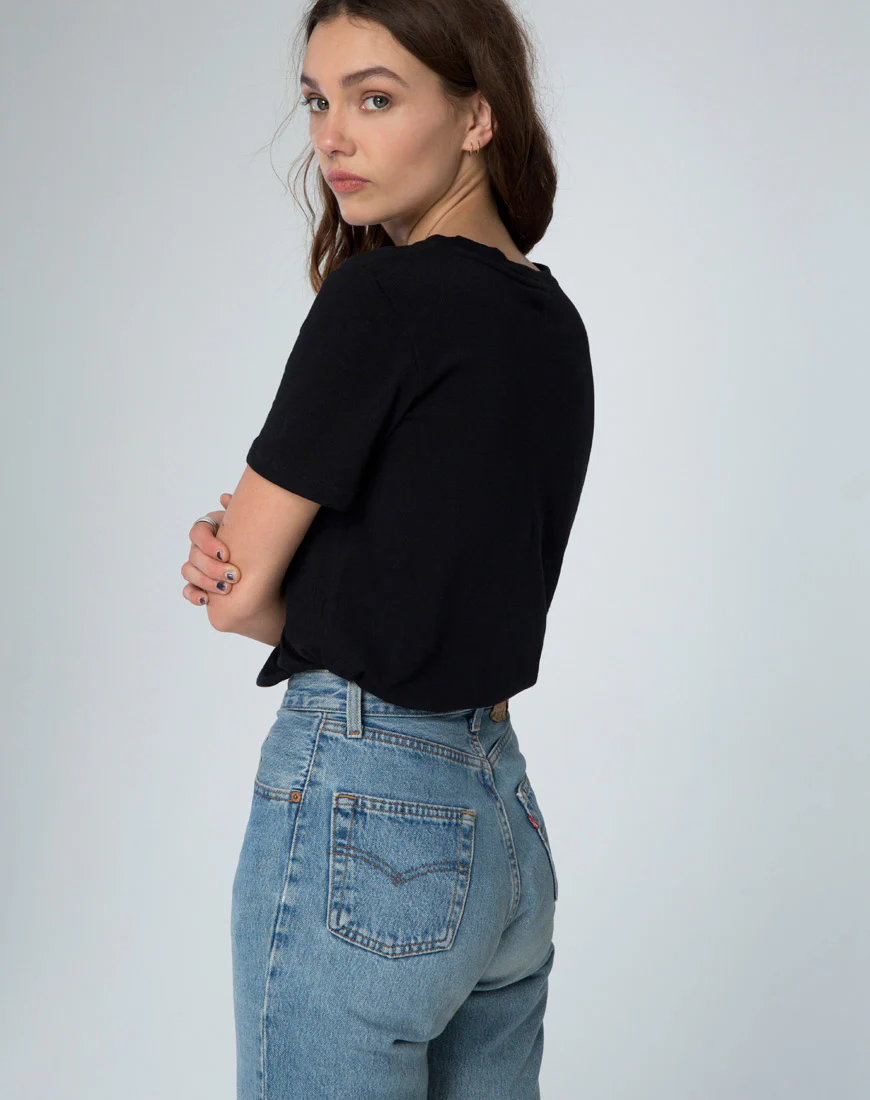 Girl Fit Tee in Not Enough Black - Awmao
