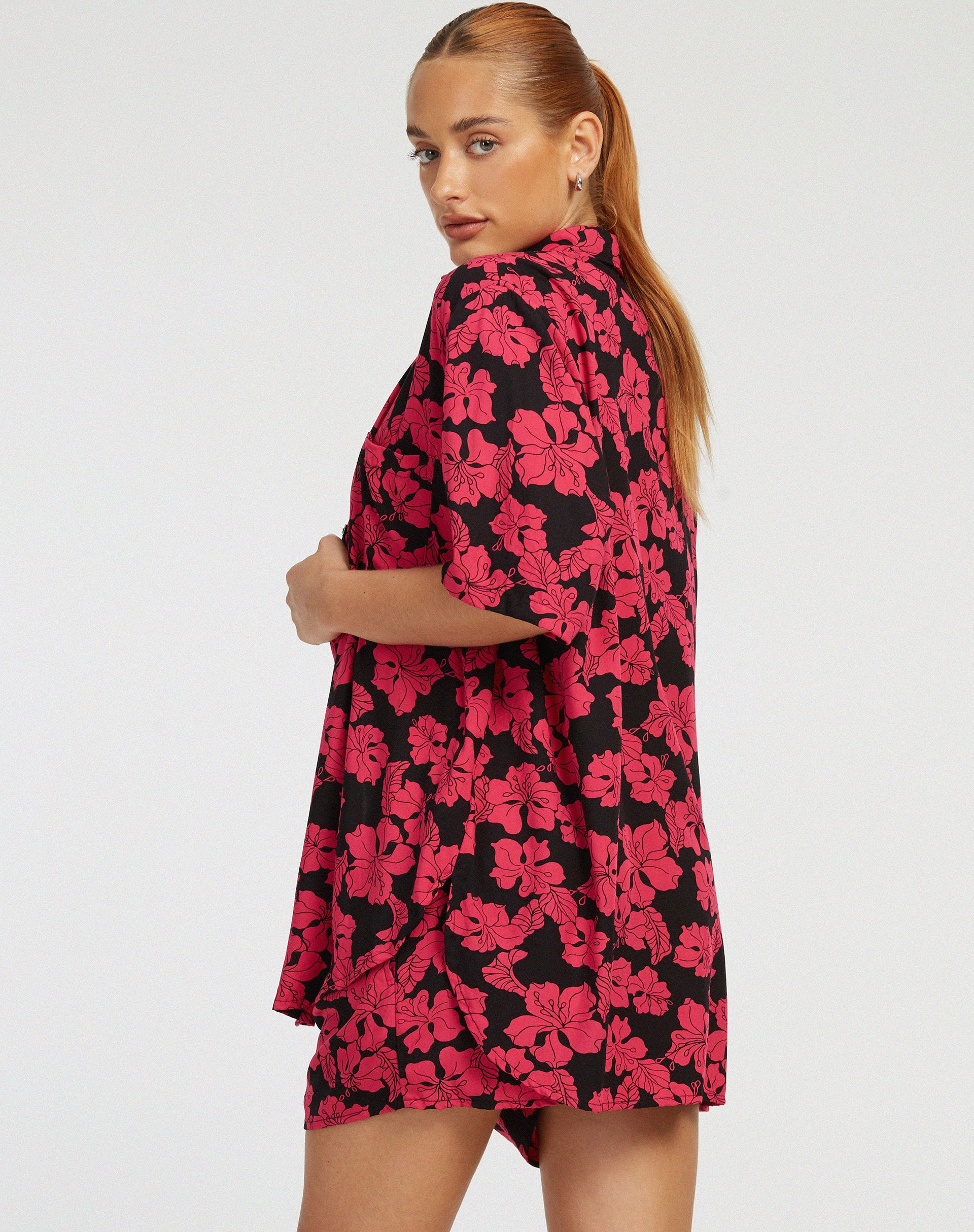 Smith Shirt in Vacation Hot Pink - Awmao