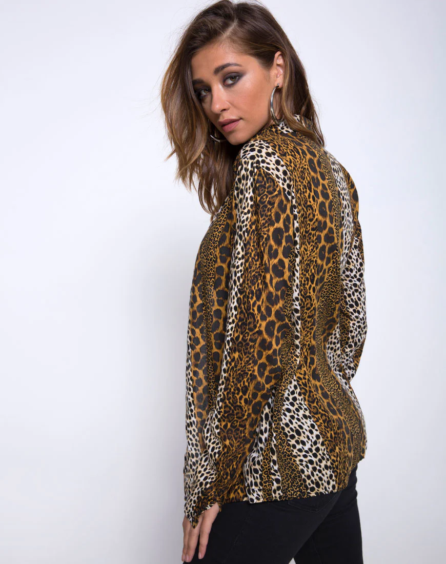 Disam Shirt in Animal Stripe - Awmao