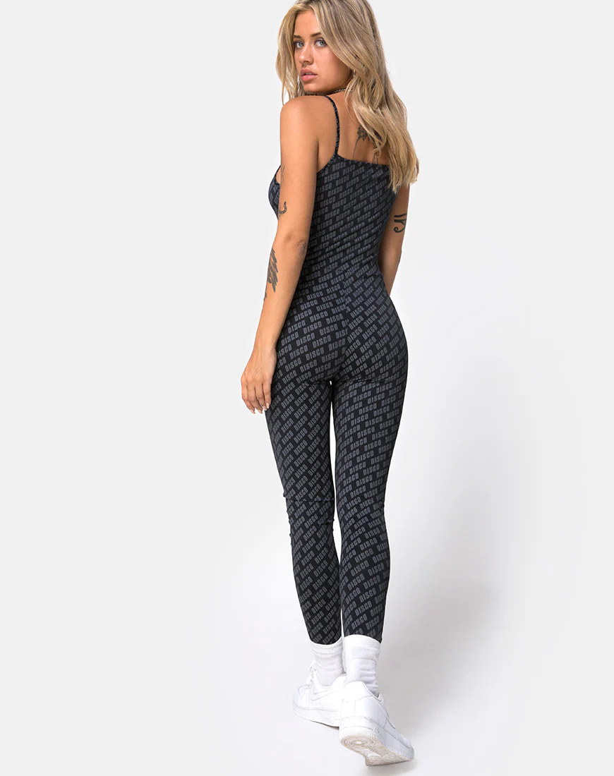 Solita Unitard in Diagonal Disco Silver - Awmao