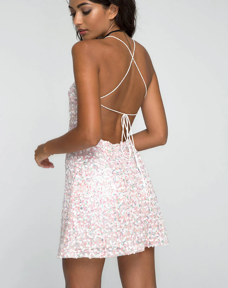 Winnie Dress in Confetti Sequin - Awmao