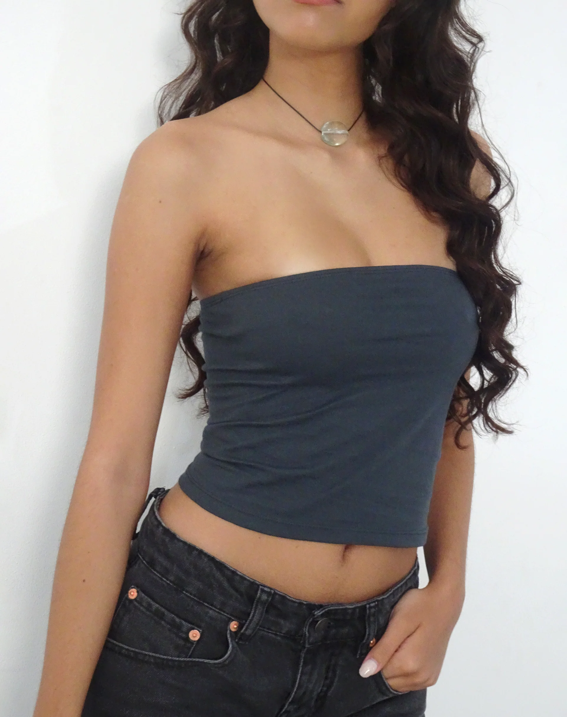 Shae Bandeau Top in Ocean Storm - Awmao