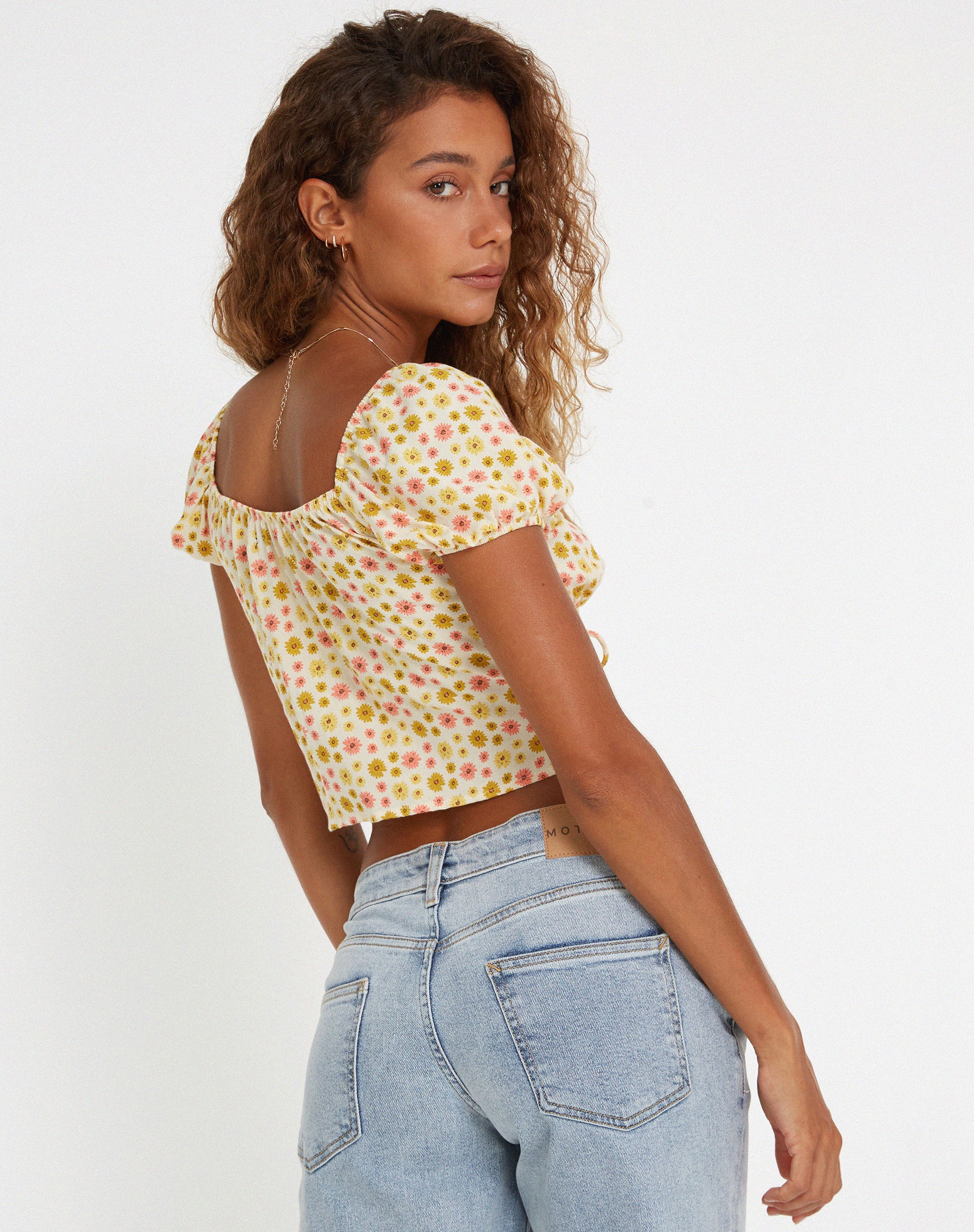 Rom Top in Daisy Chain Cream - Awmao