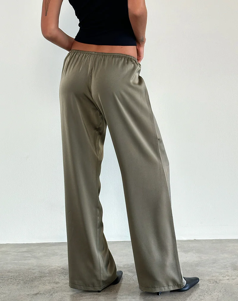 Waski Trouser in Satin Sage - Awmao