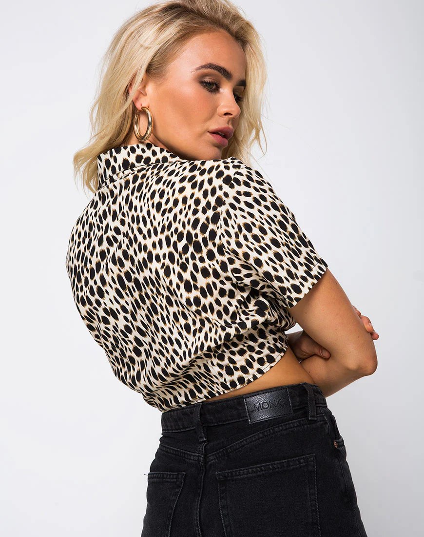 Marleigh Crop Top in Cheetah - Awmao
