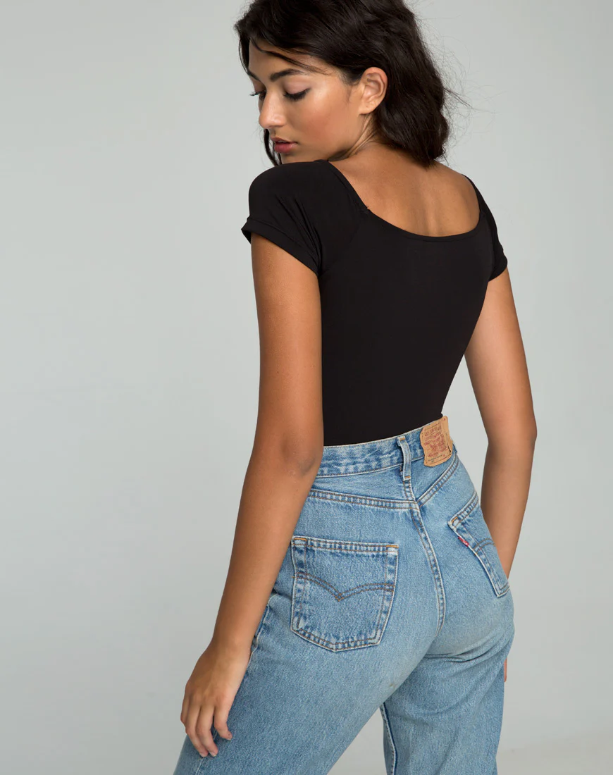 Yayo Cutout Bodice in Black - Awmao