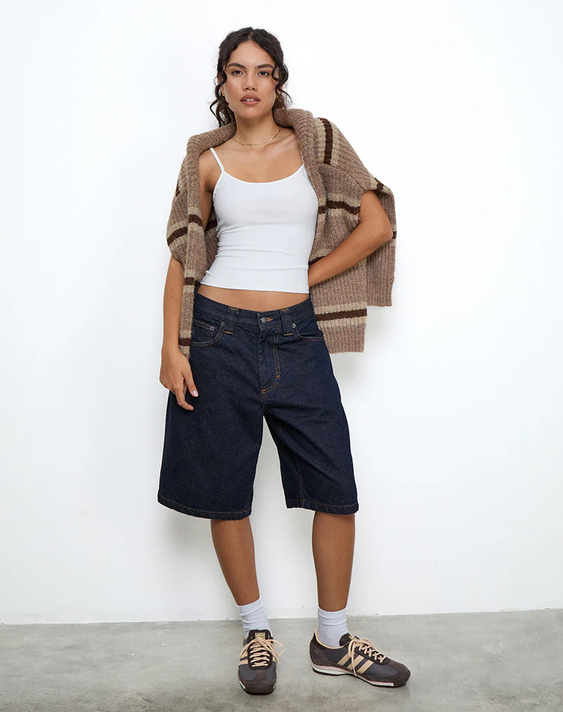 Jasila Vest Top in White - Awmao