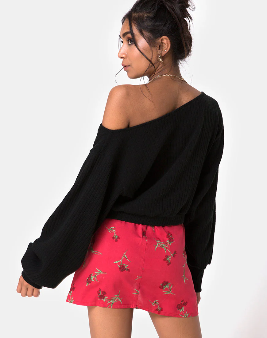 Sheny Mini Skirt in Rouge Rose Pink - Awmao