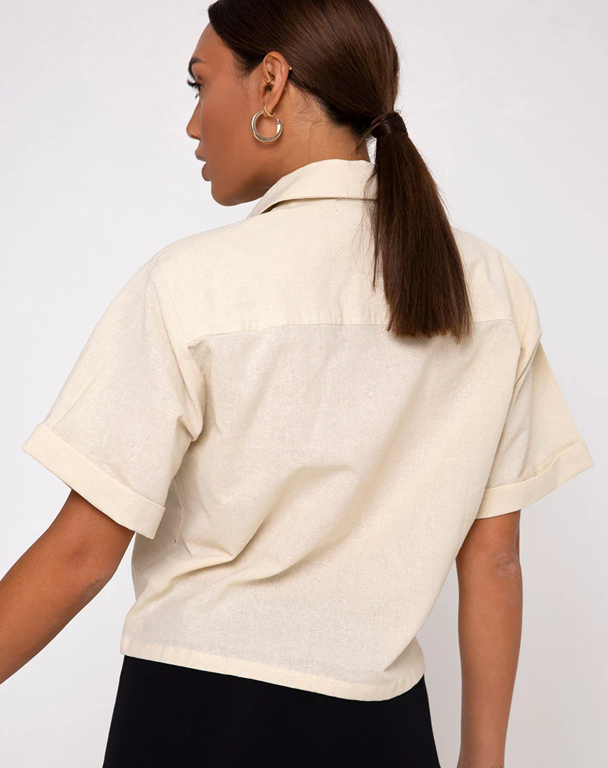 Alka Shirt in Ecru - Awmao