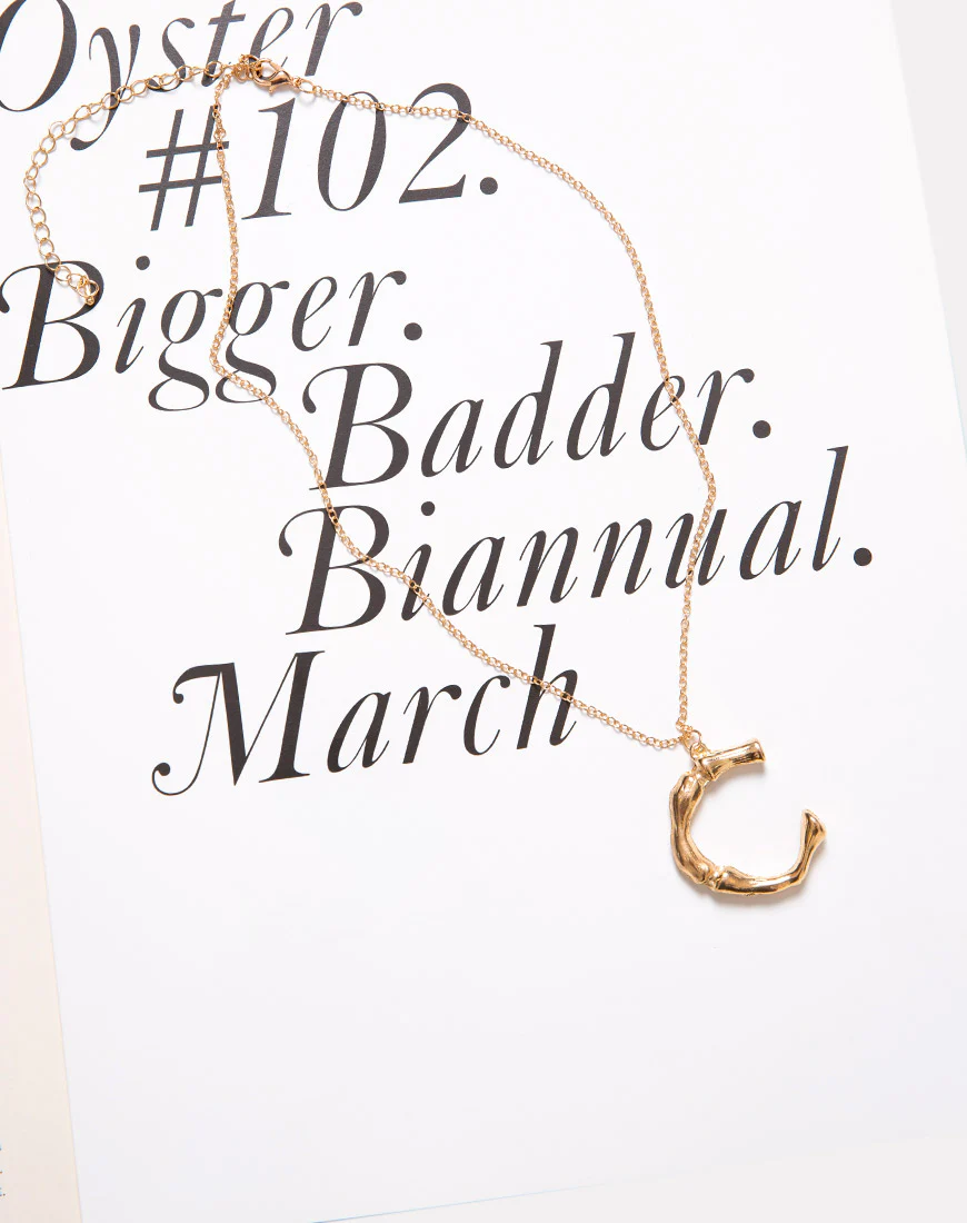 Necklace in Gold Letter C - Awmao