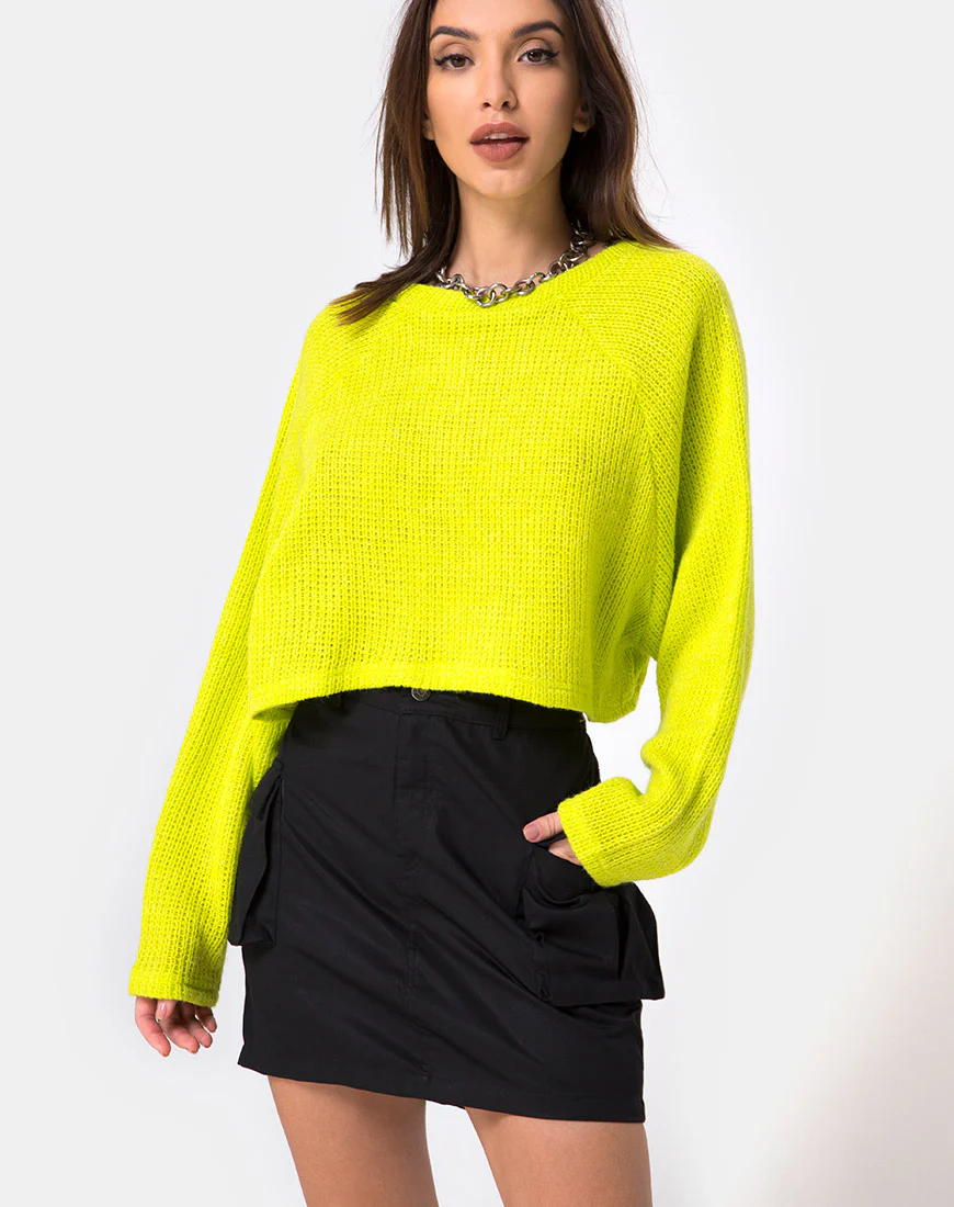 Pargo Cargo Skirt in Black - Awmao