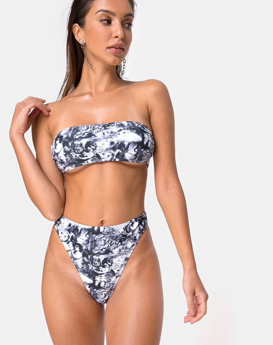 Izarla Bikini Tube Top in Cherub Grey - Awmao