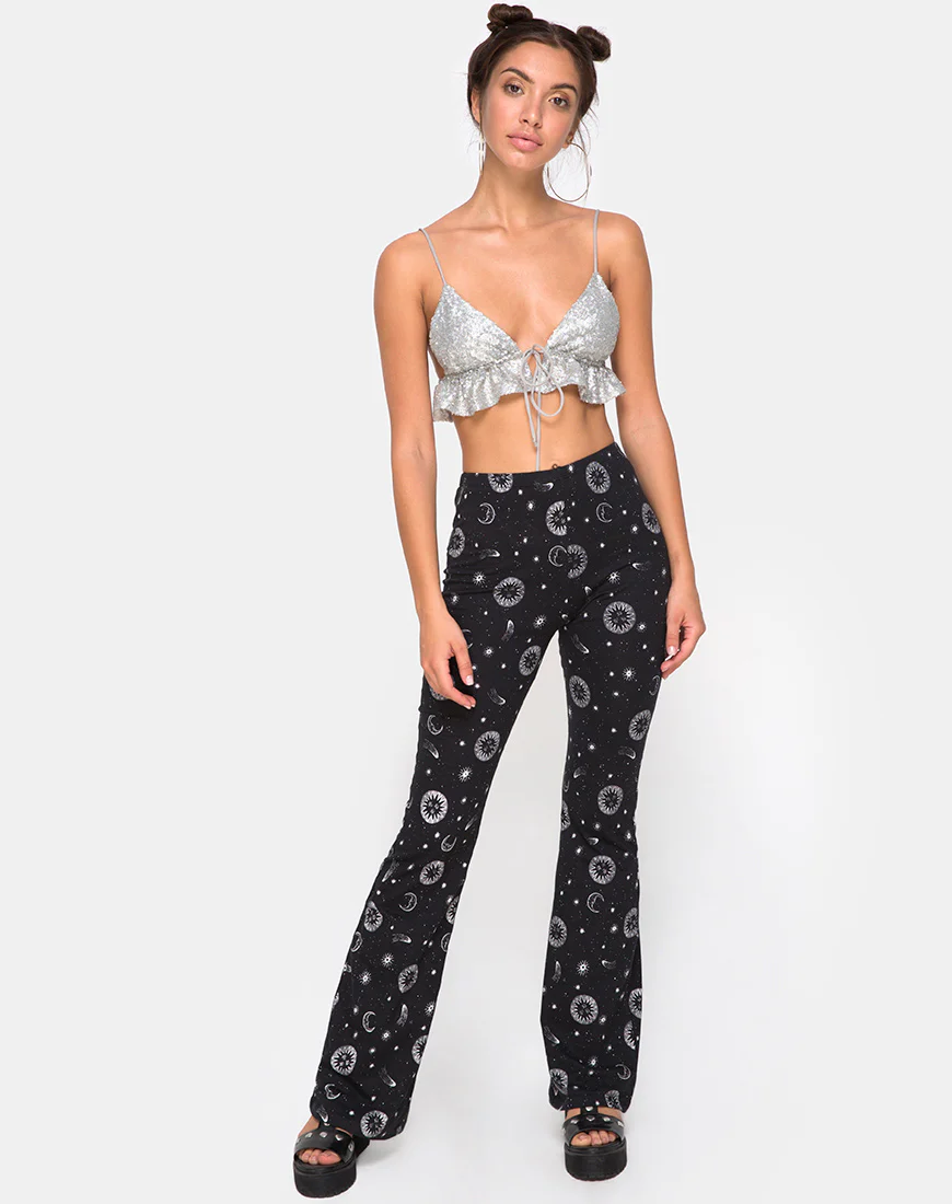 Jeevan Trouser in Small Celestial Black X Princess Polly - Awmao