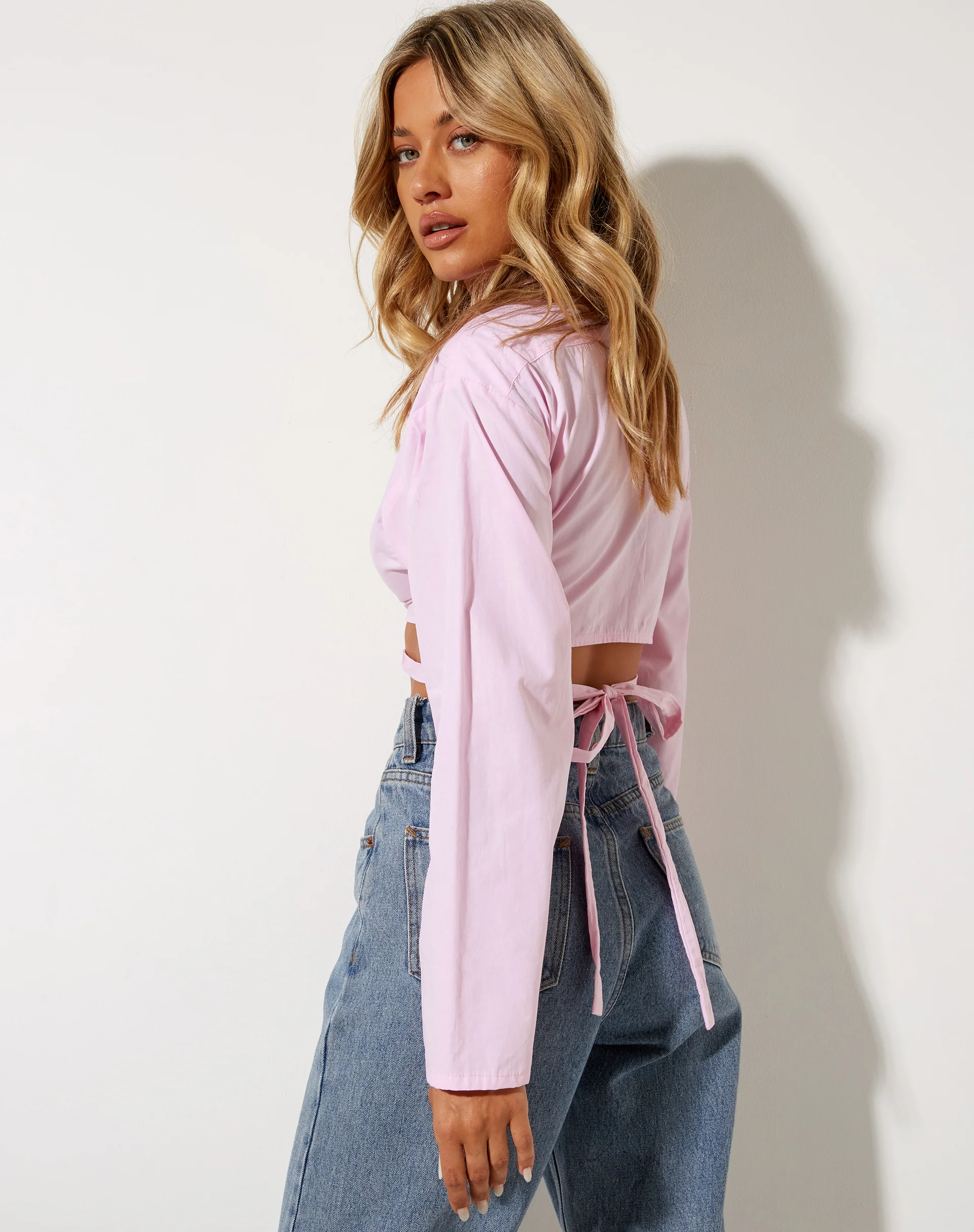 Elyse Crop Top in Pink - Awmao