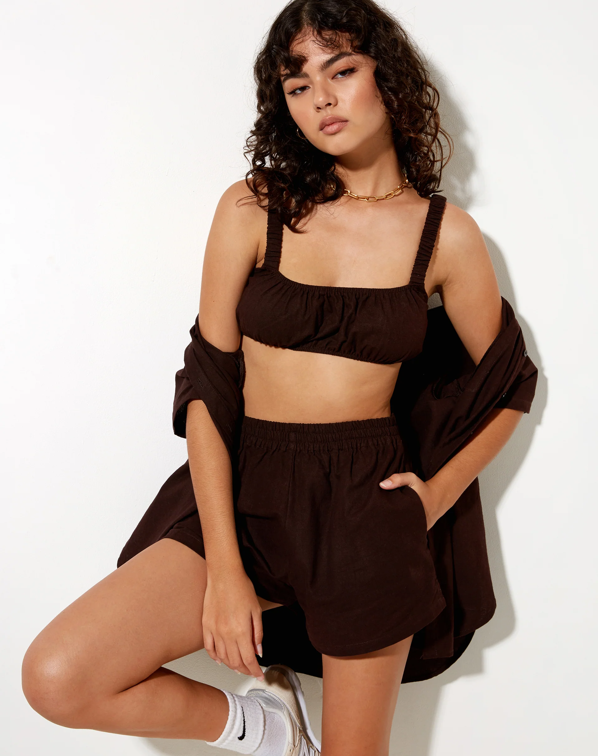 Lala Short in Rami Bitter Chocolate - Awmao