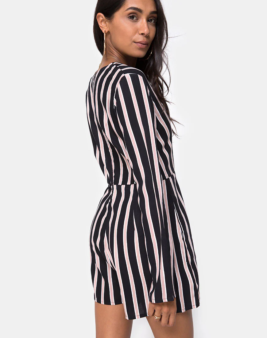 Moran Jumpsuit in Formal Stripe - Awmao