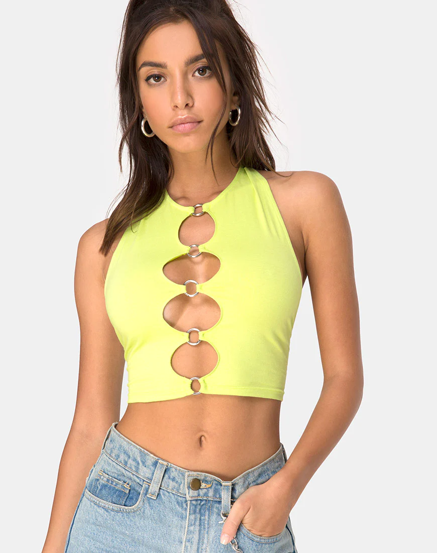 Lini Crop Top in Lime - Awmao