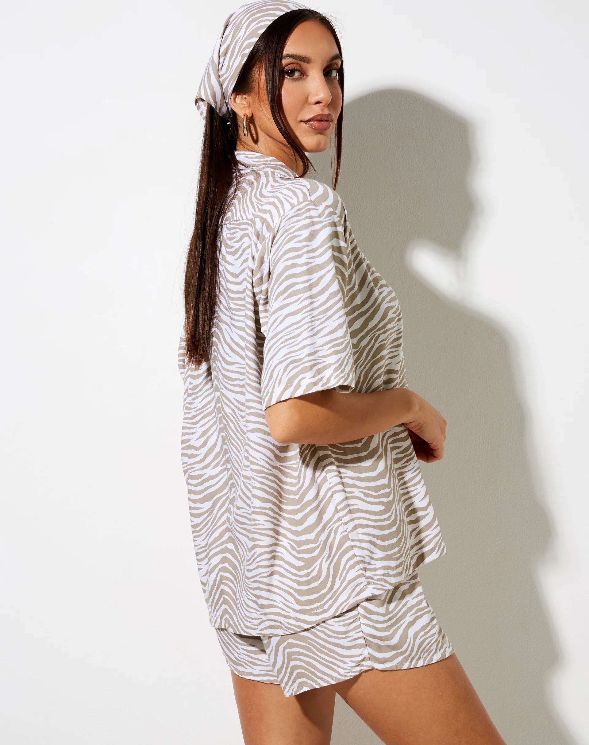 Narsi Shirt in Tonal Zebra - Awmao