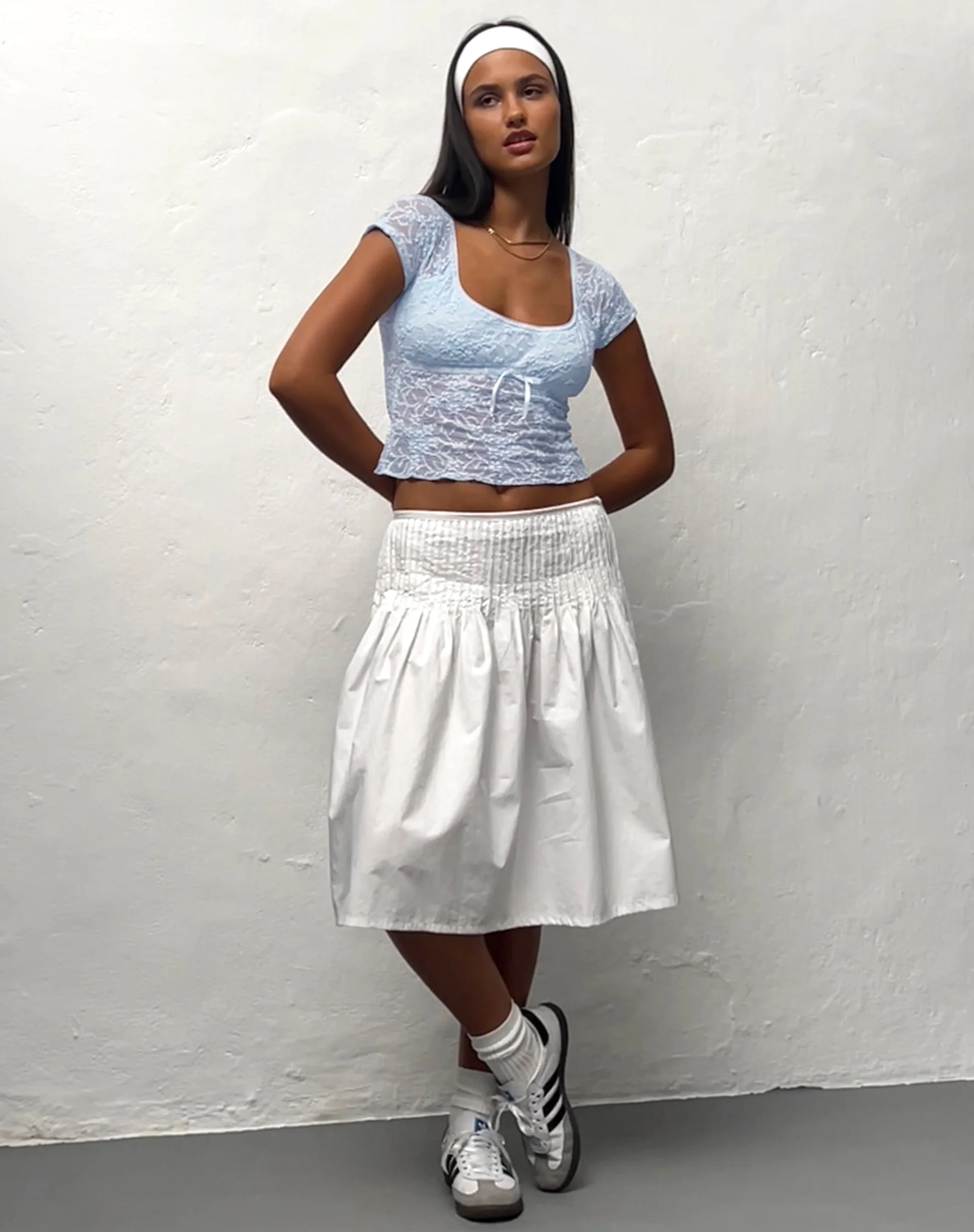 Rada Top in Lace Ice Blue - Awmao