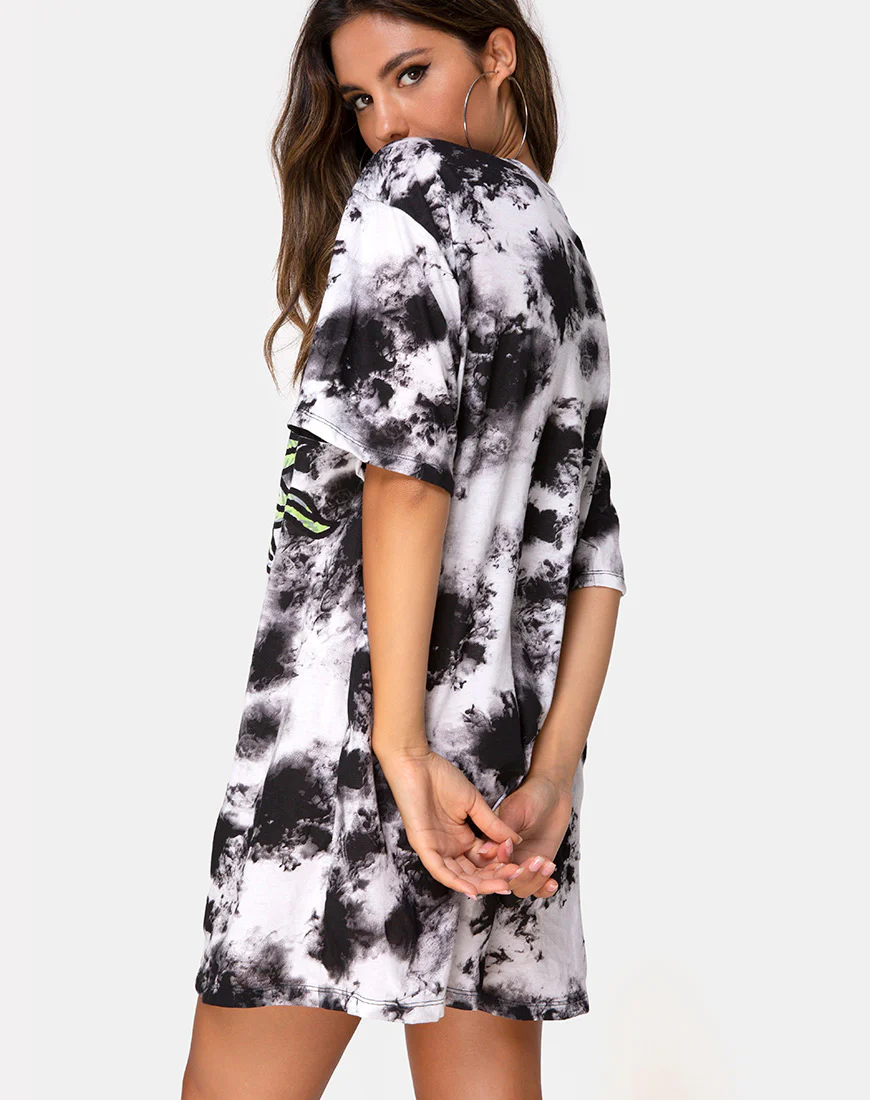 Sunny Kiss Tee in Tie Dye Celestial Lime - Awmao