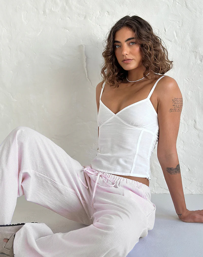 Rey Cami Top in Ivory - Awmao