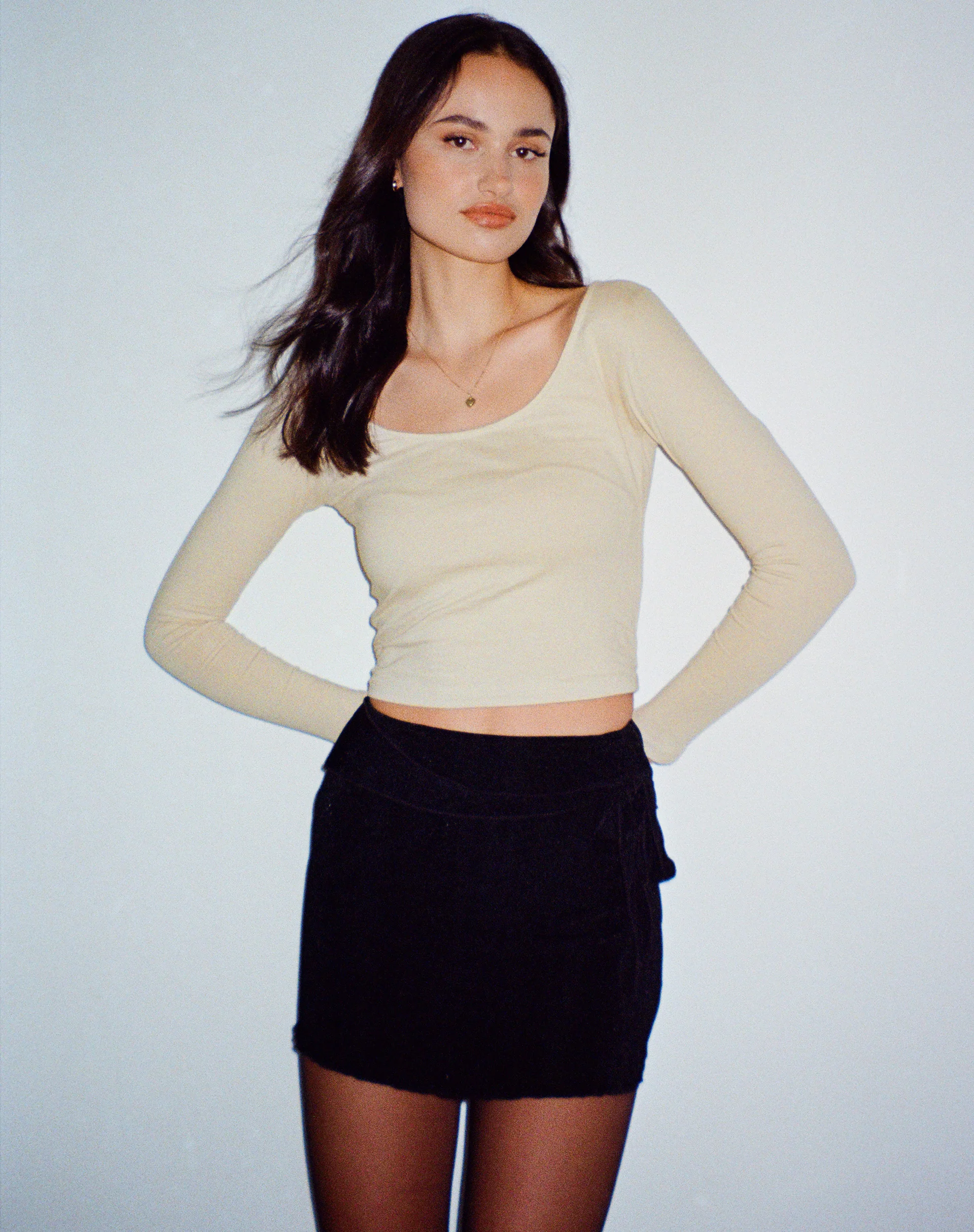 Bonlo Long Sleeve Top in Coconut Milk - Awmao