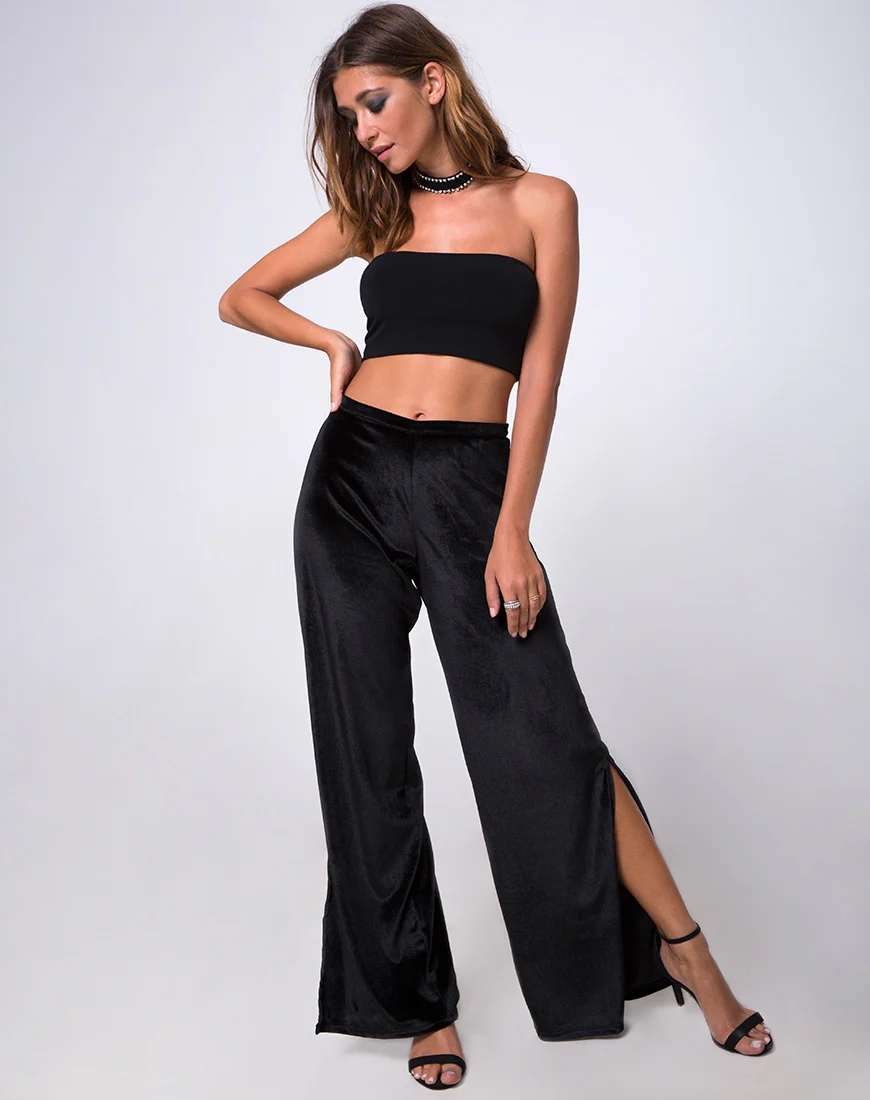 Zuly Pant in Black Velvet - Awmao