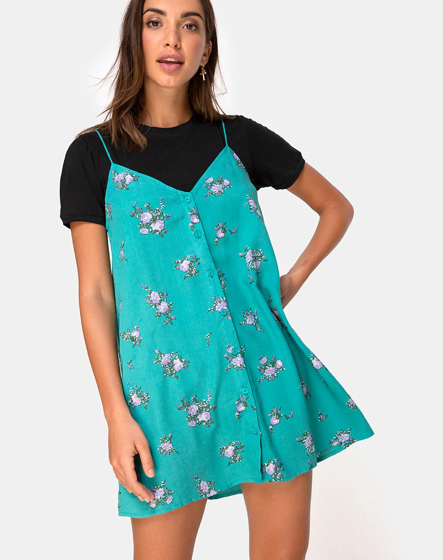 Sanna Slip Dress in Soi Rose Green - Awmao