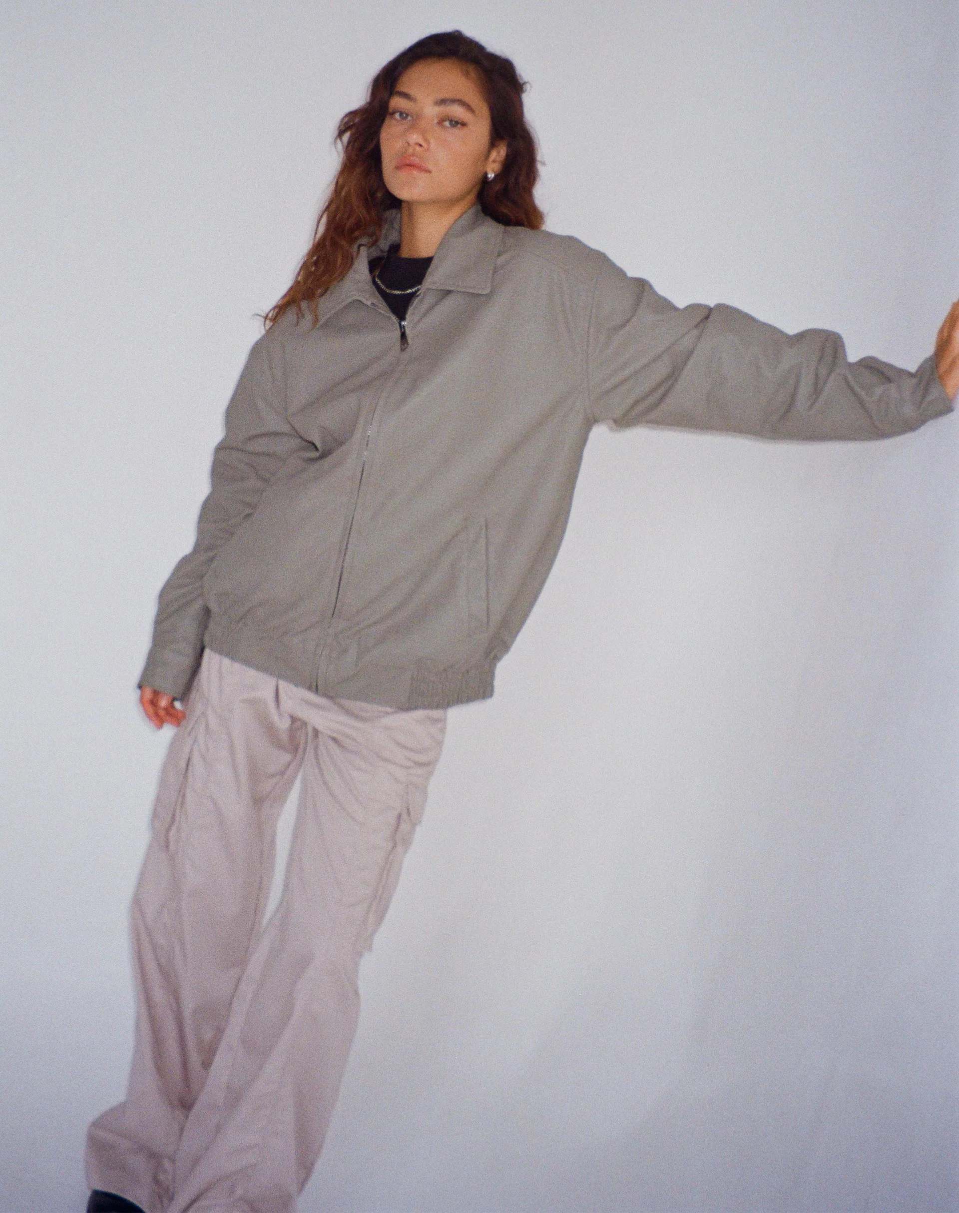 Cavita Jacket in PU Grey - Awmao