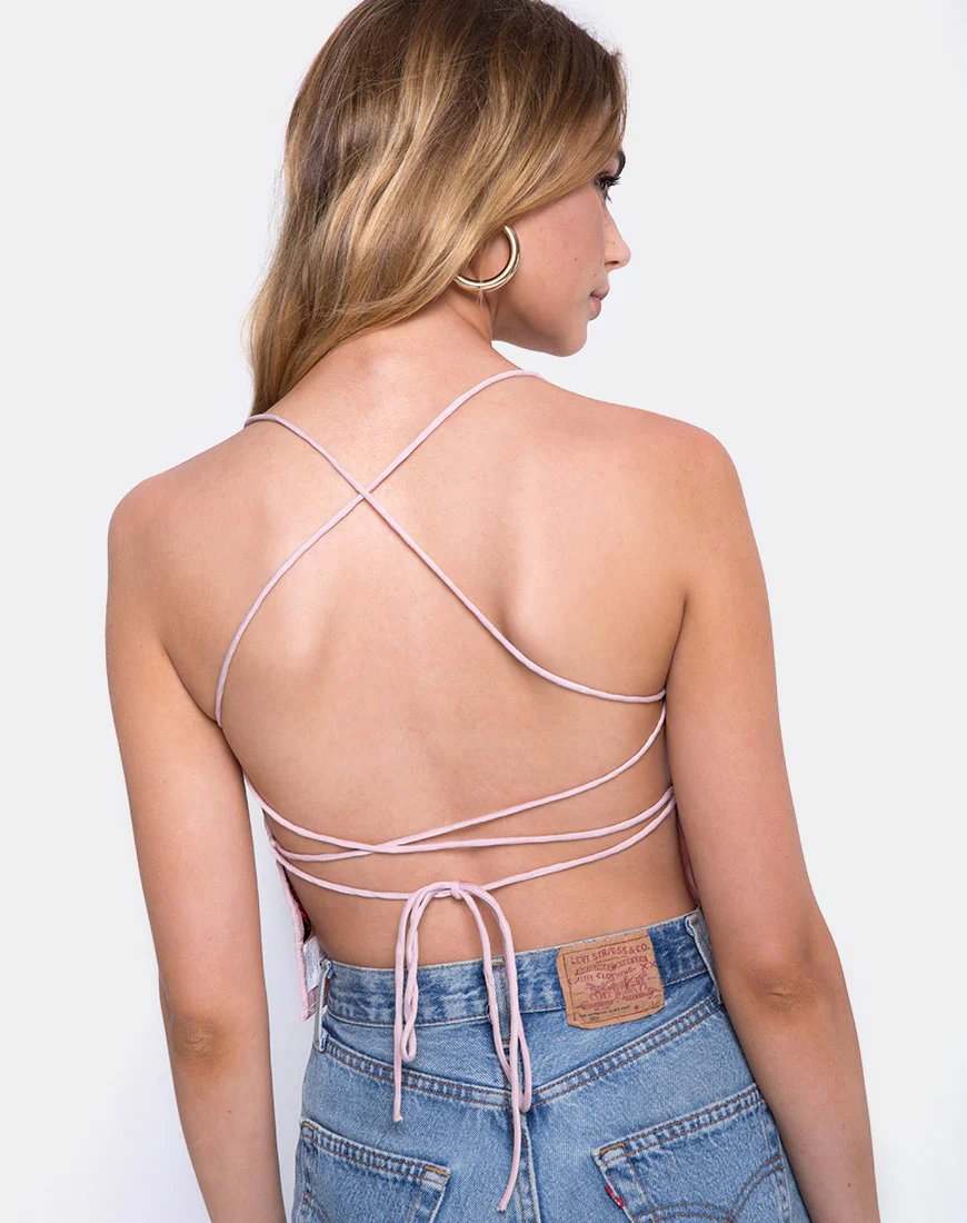 Mosley Cami Top in Satin Blush - Awmao