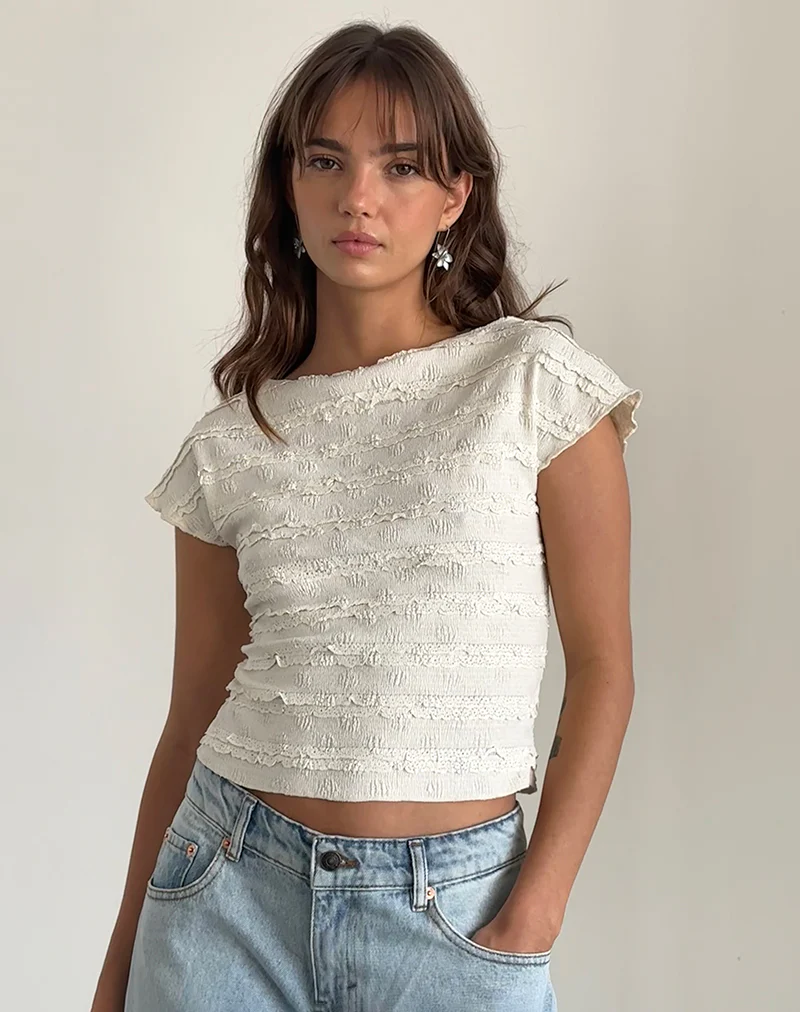 Nova Top in Crinkle Ivory - Awmao