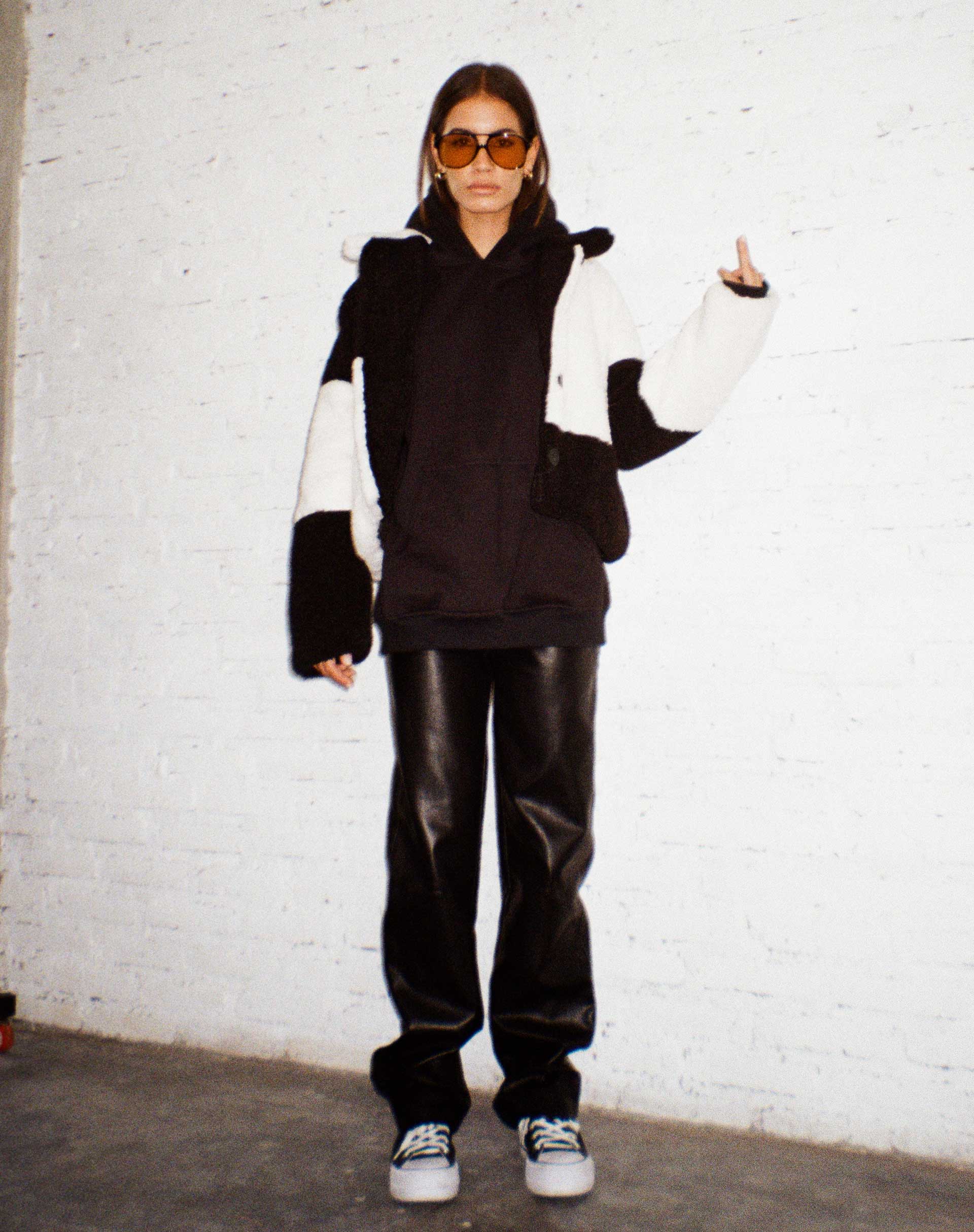 MOTEL X OLIVIA NEILL Parallel Trouser in Pu Black - Awmao