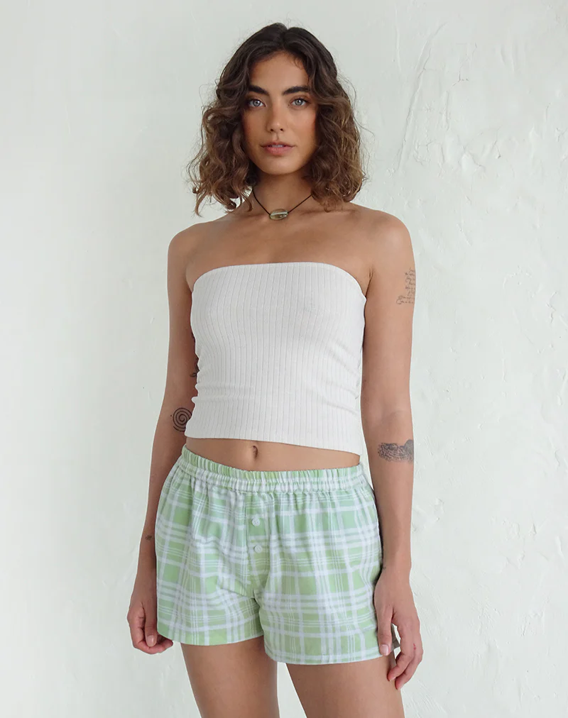 Laboxe Boxer Shorts in Table Cloth Neo Mint - Awmao