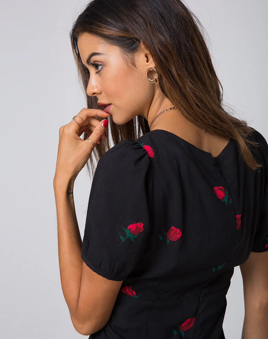 Gisti Dress in Scatter Rose - Awmao
