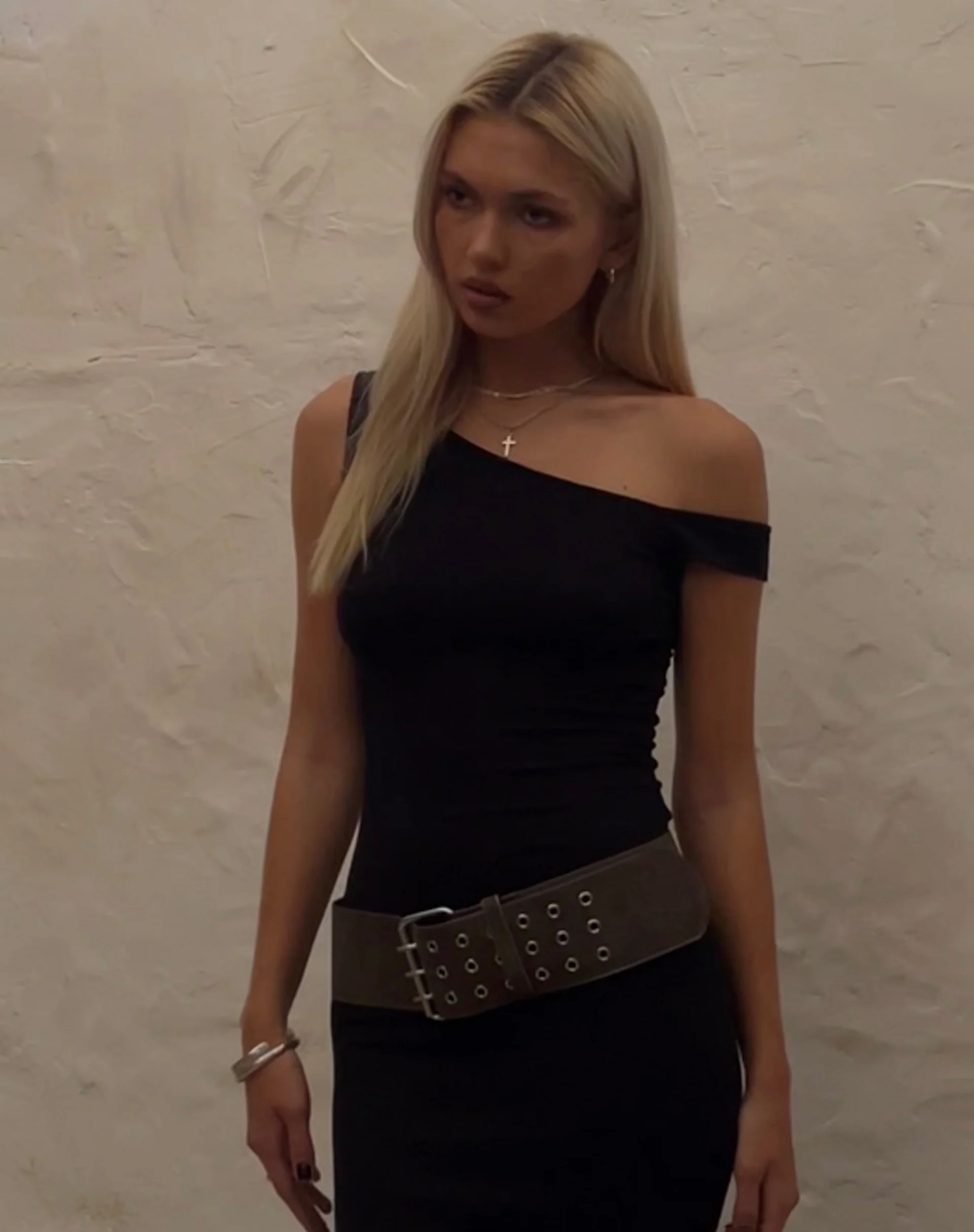 Tehyun Maxi Dress in Rib Black - Awmao