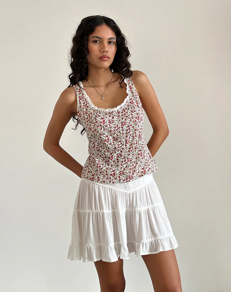 Grodita Vest Top in Pretty Ditsy - Awmao