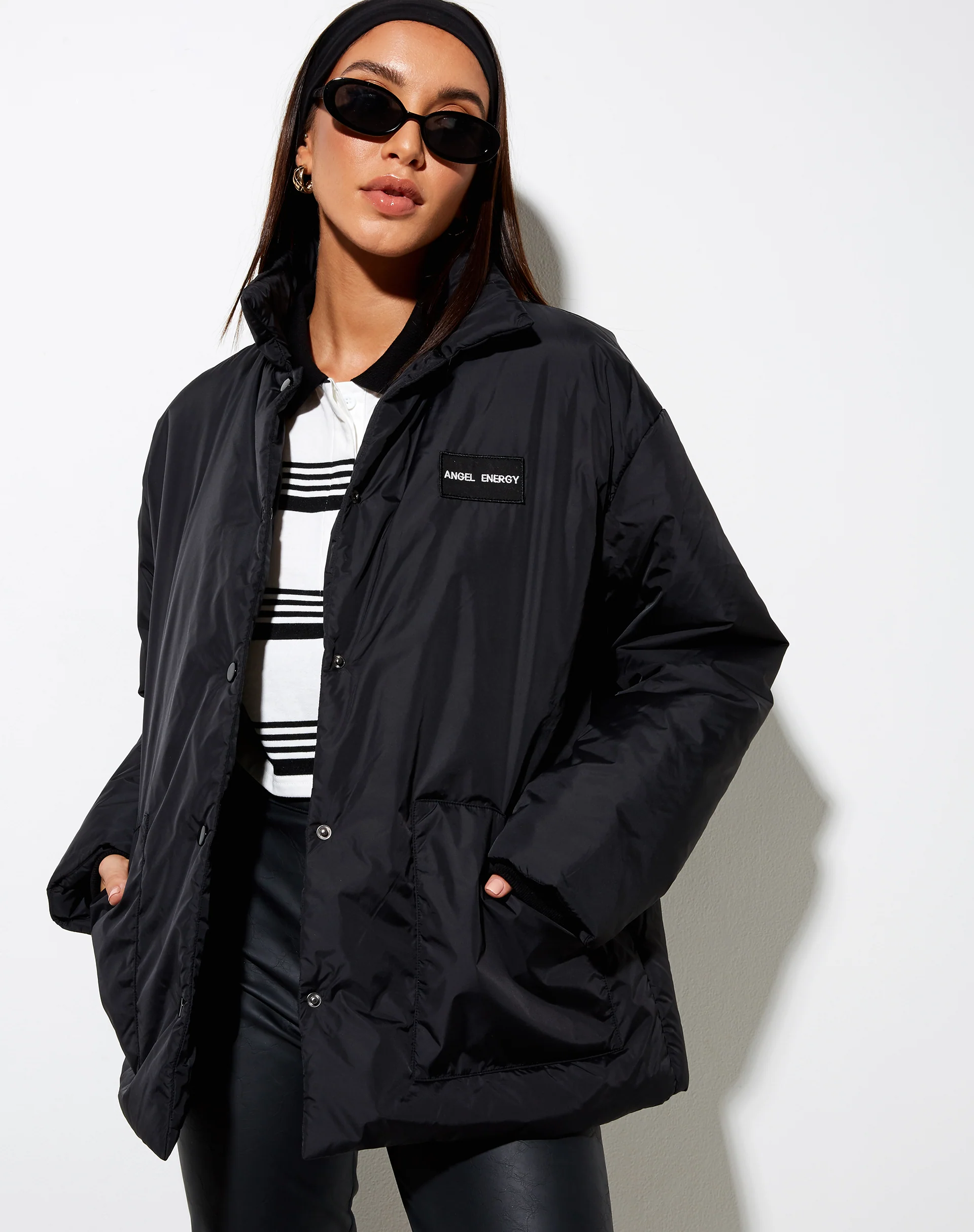 Nemal Jacket in Black 'Angel Energy' Label - Awmao