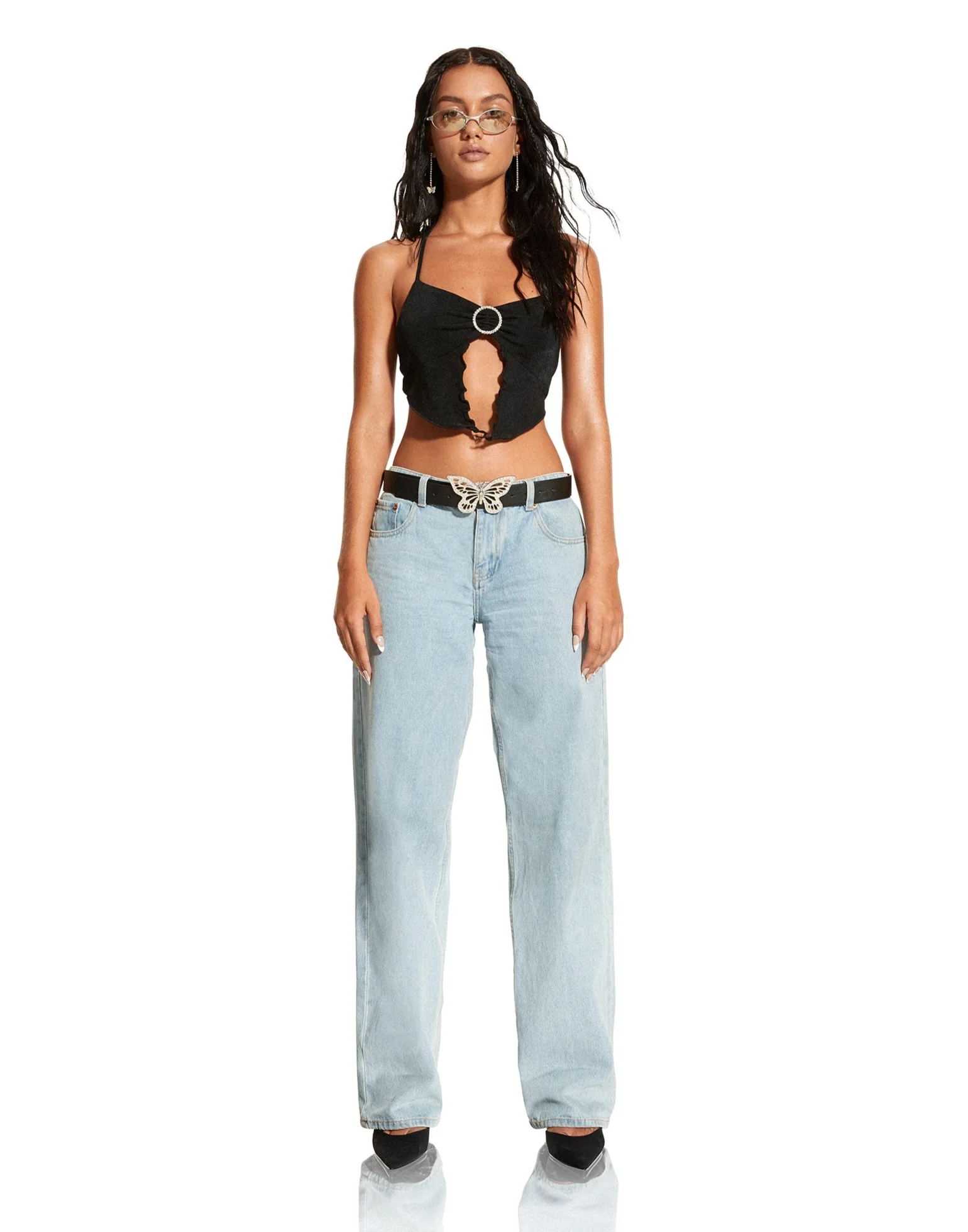 Shima Top in Crepe Black - Awmao