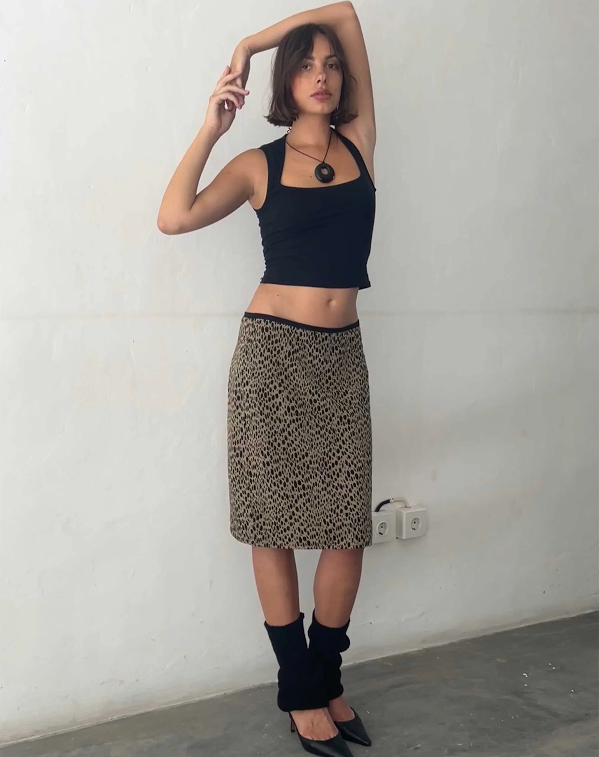 Har Midi Skirt in Mini Cheetah - Awmao