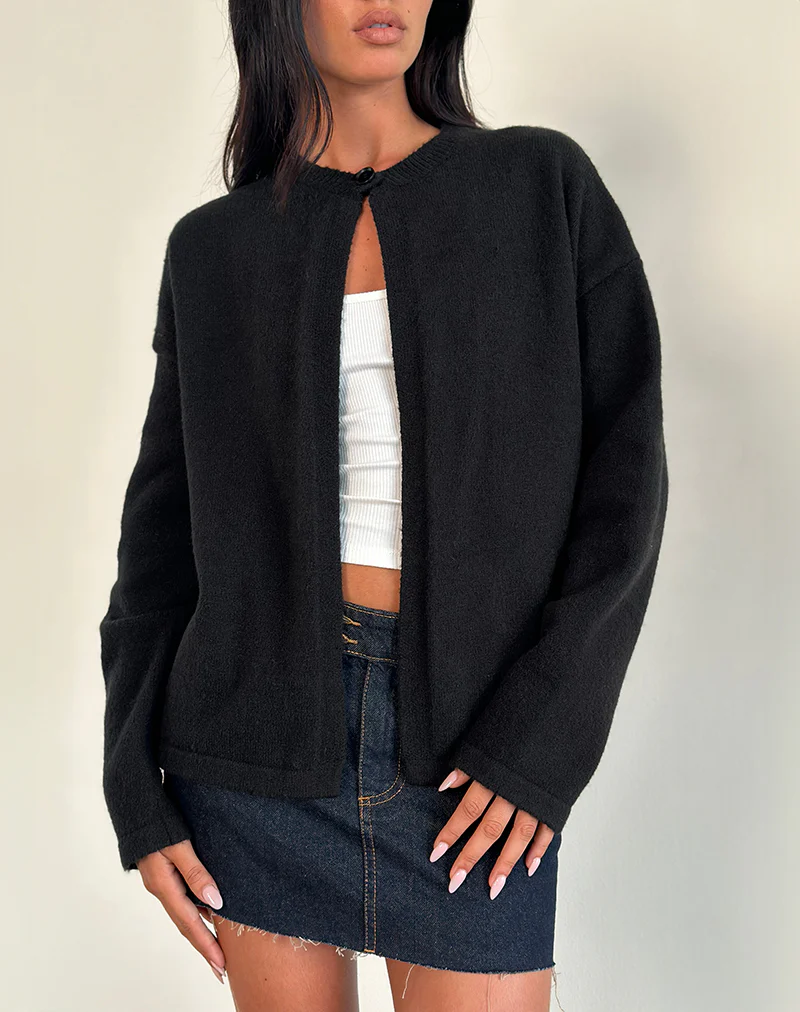 Maureen Cardigan in Black - Awmao