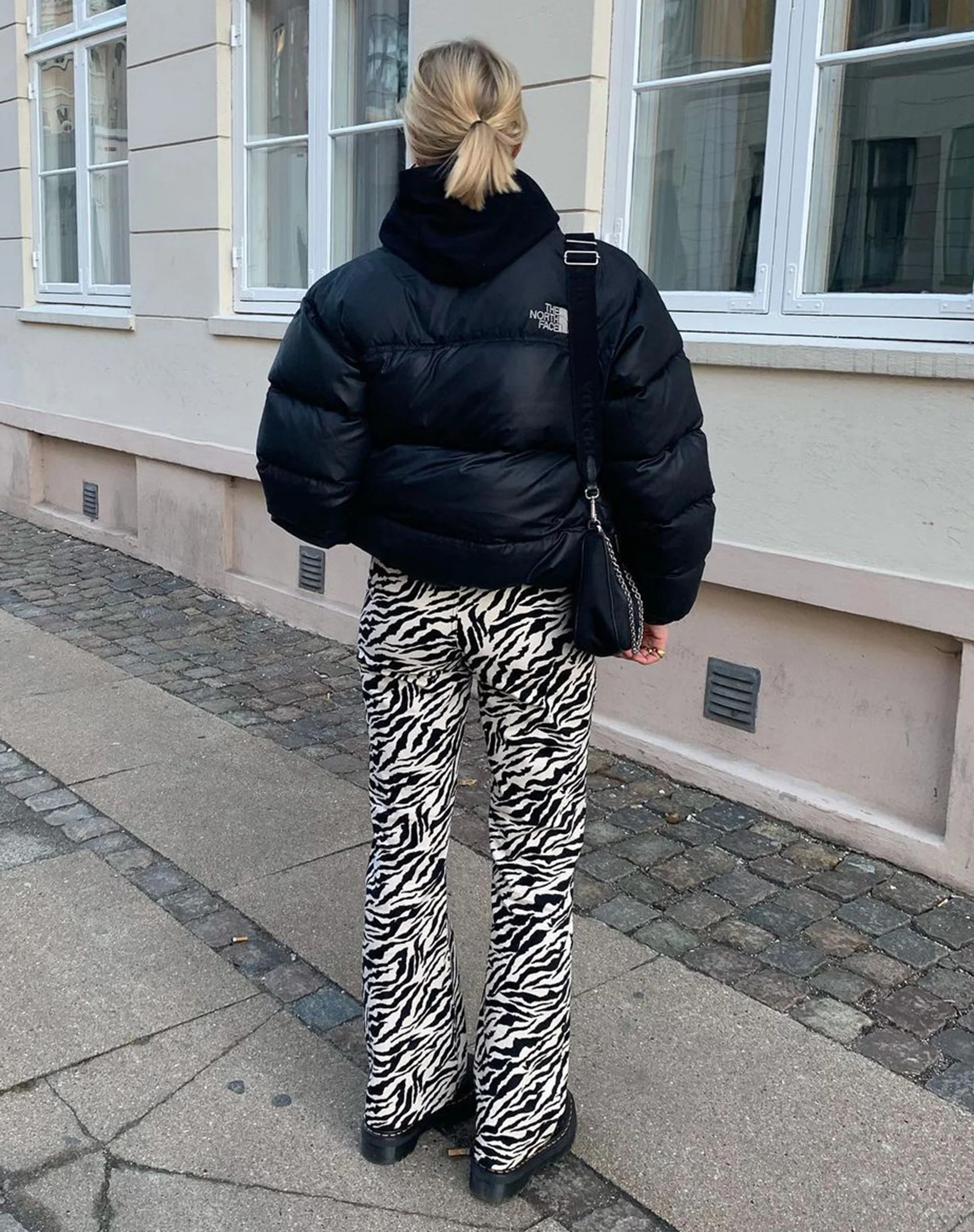 Zoven Trouser in 90's Zebra Black and White - Awmao