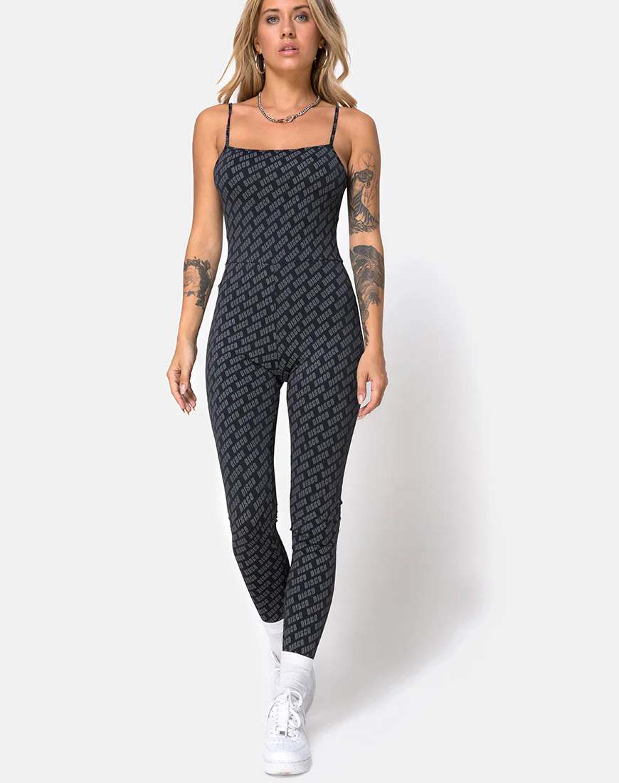 Solita Unitard in Diagonal Disco Silver - Awmao