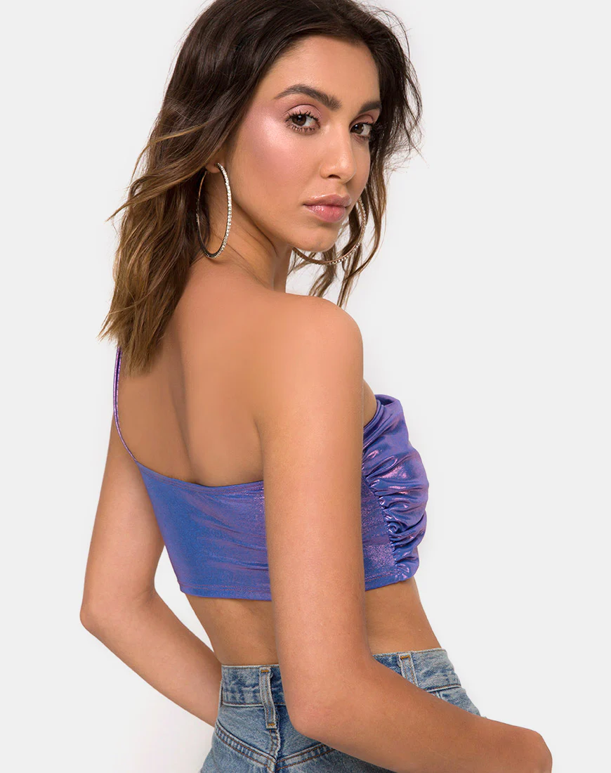 Tetric Top in Metallic Shimmer Lavendar - Awmao