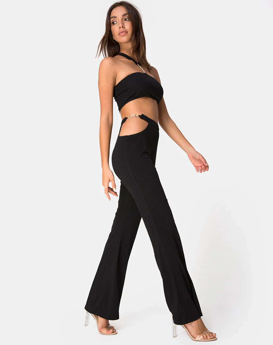 Herla Hardware Trouser in Black - Awmao
