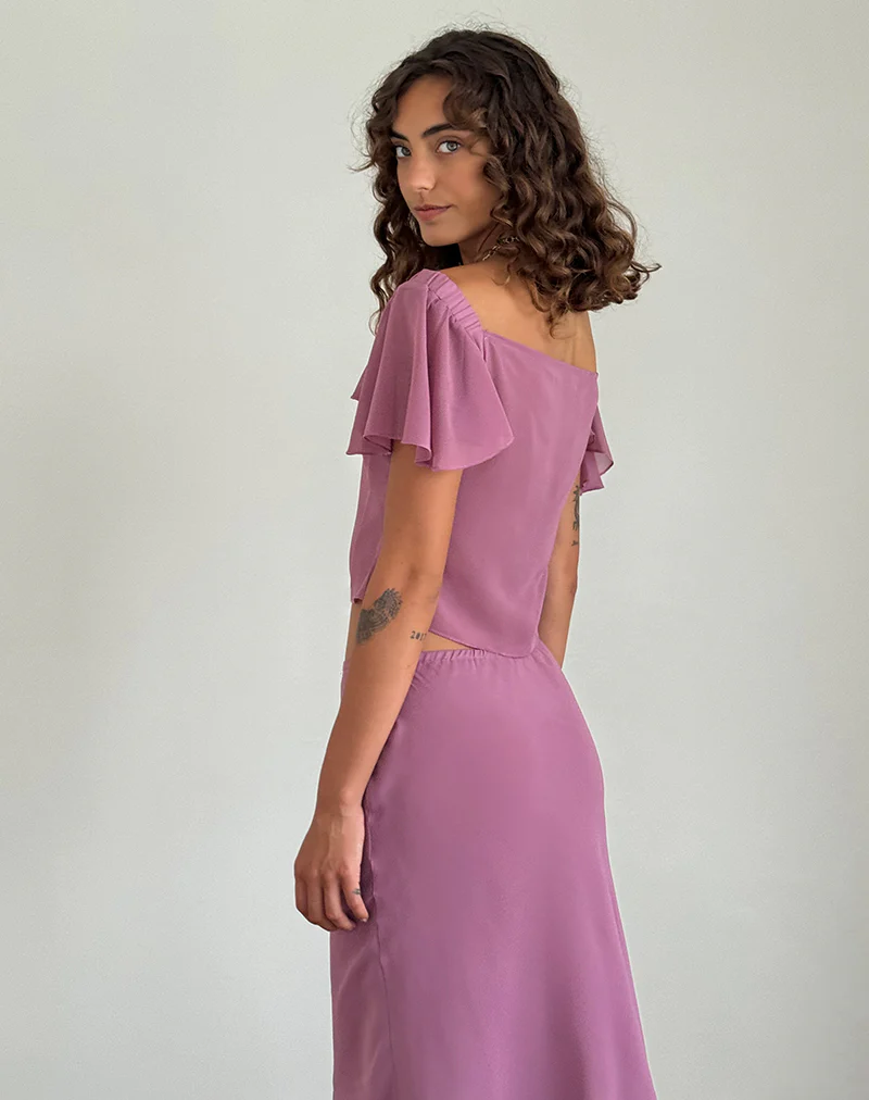 Samsiar Top in Chiffon Mauve - Awmao