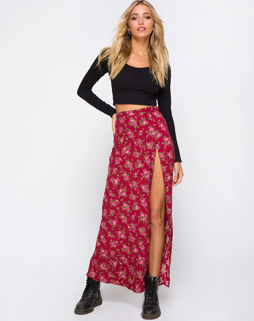 Shayk Skirt in Soheila Floral - Awmao