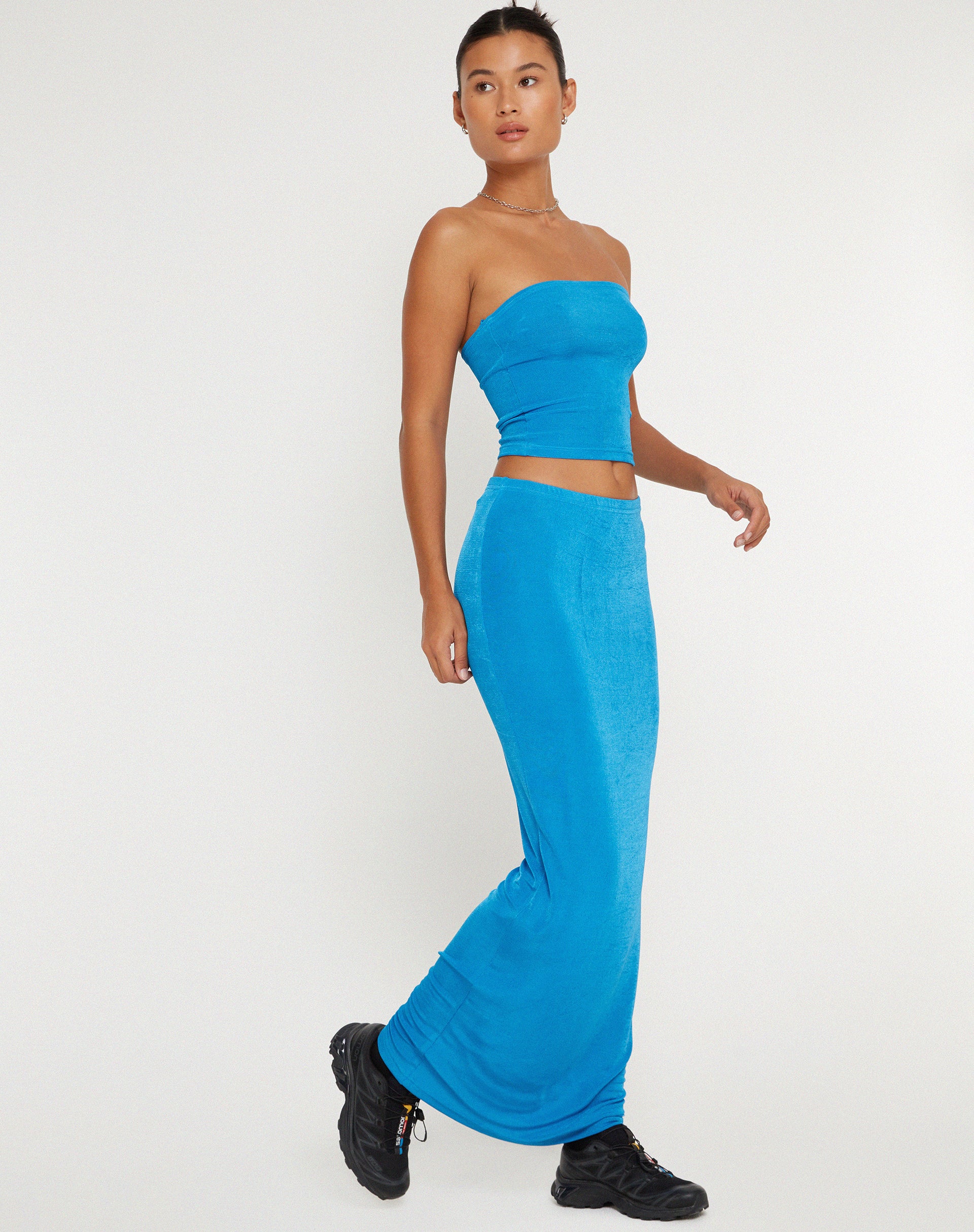 New Tulus Flood Maxi Skirt in Electric Blue - Awmao