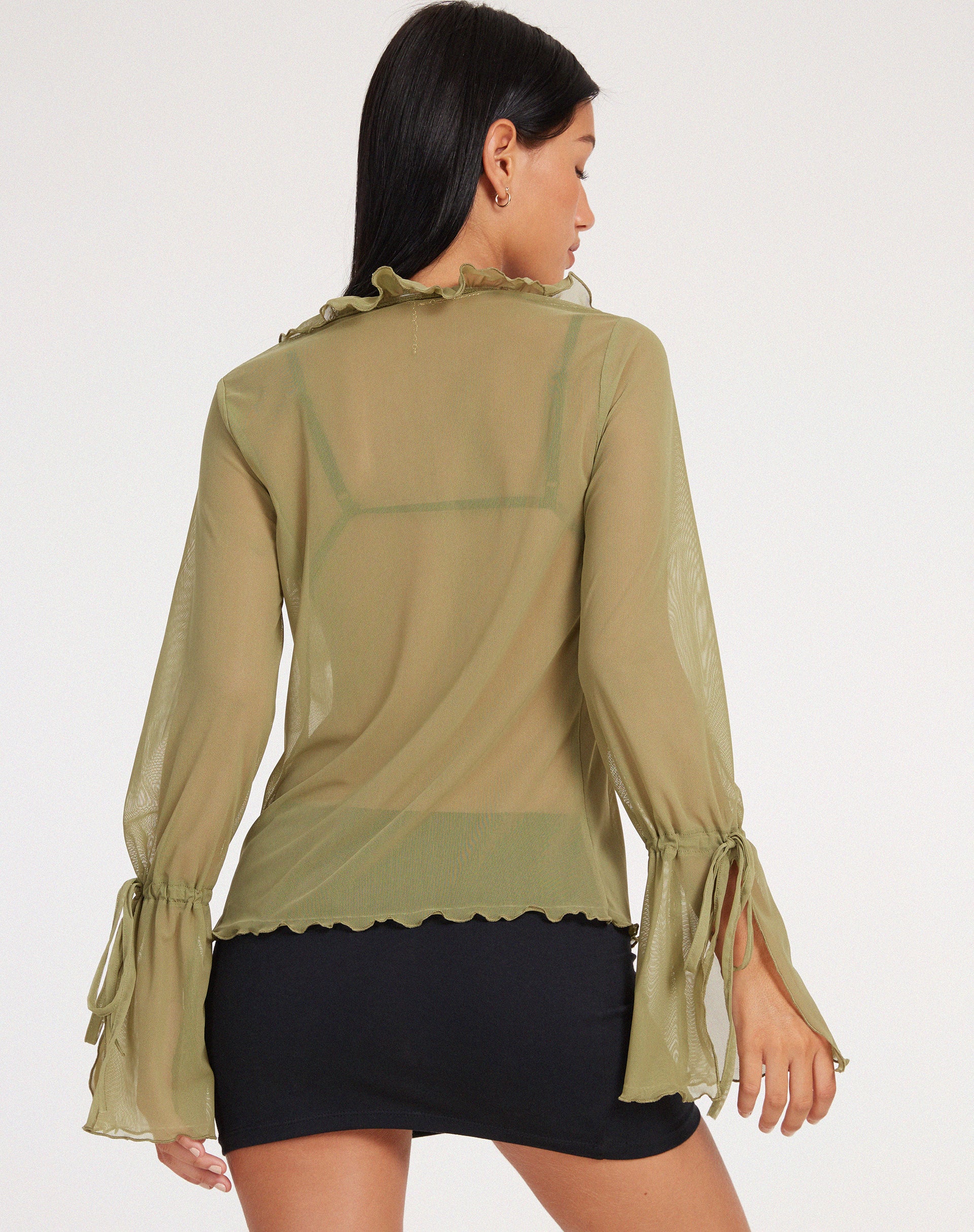 Leonita Cardi in Mesh Olive - Awmao