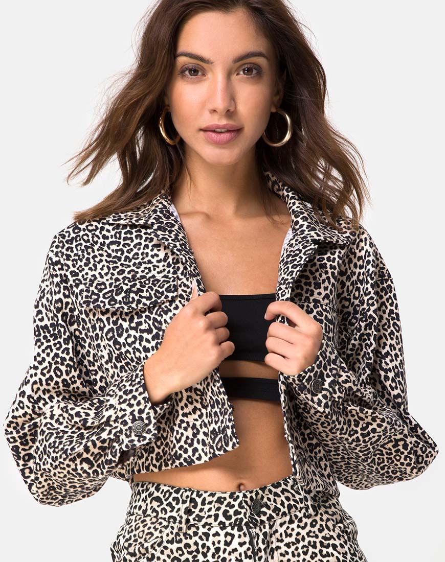 Derow Jacket in Rar Leopard - Awmao